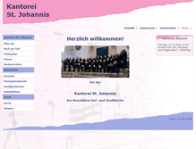 Tablet Screenshot of kantorei-st-johannis.de